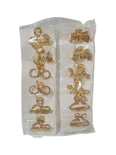 Lve Cleste Par Metal Cu Strasuri Dif Modele 1-7 12buc/set 100/bax